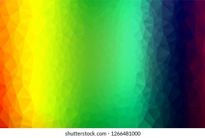 Light Multicolor, Rainbow vector shining hexagonal pattern. An elegant bright illustration with gradient. The elegant pattern can be used as part of a brand book.