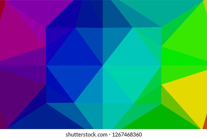 Light Multicolor, Rainbow vector shining hexagonal pattern. A sample with polygonal shapes. Brand new design for your business.