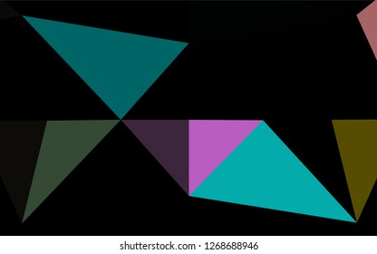 Light Multicolor, Rainbow vector shining hexagonal pattern. Colorful illustration in abstract style with gradient. The template can be used as a background for cell phones.