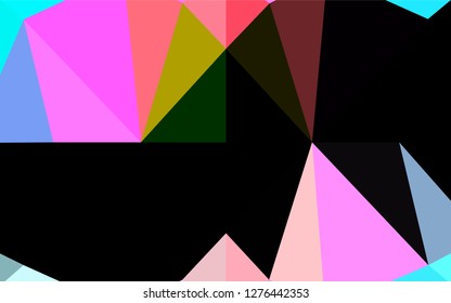 Light Multicolor, Rainbow vector shining hexagonal background. Brand new colored illustration in blurry style with gradient. The polygonal design can be used for your web site.