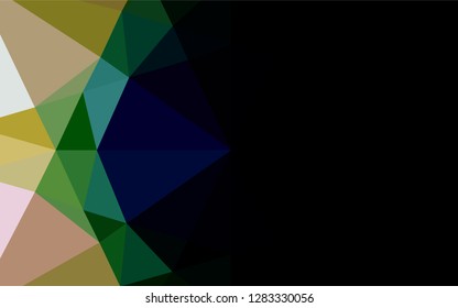 Light Multicolor, Rainbow vector shining hexagonal pattern. Geometric illustration in Origami style with gradient.  The textured pattern can be used for background.