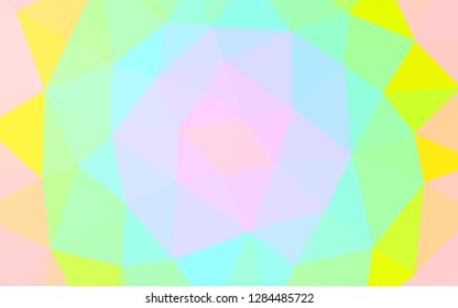 Light Multicolor, Rainbow vector shining hexagonal template. Colorful illustration in abstract style with gradient. The textured pattern can be used for background.