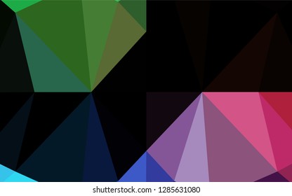 Light Multicolor, Rainbow vector shining hexagonal template. Colorful illustration in abstract style with gradient. The best triangular design for your business.