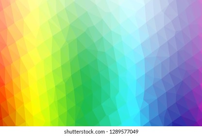 Light Multicolor, Rainbow vector shining triangular template. Triangular geometric sample with gradient.  Completely new template for your business design.