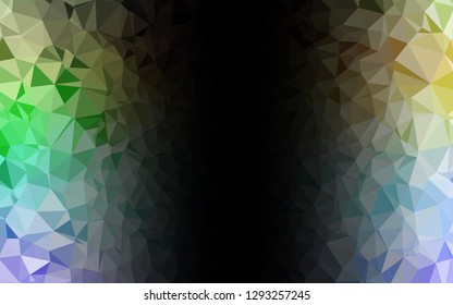 Light Multicolor, Rainbow vector shining triangular background. Shining colored illustration in a Brand new style. The best triangular design for your business.