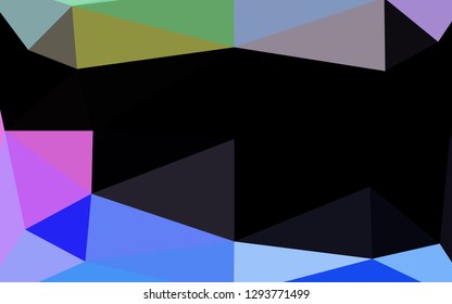 Light Multicolor, Rainbow vector shining triangular pattern. Triangular geometric sample with gradient.  Elegant pattern for a brand book.
