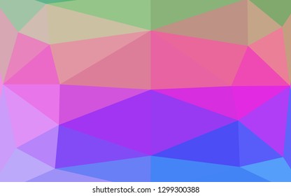 Light Multicolor, Rainbow vector shining triangular background. Geometric illustration in Origami style with gradient. Brand new design for your business.