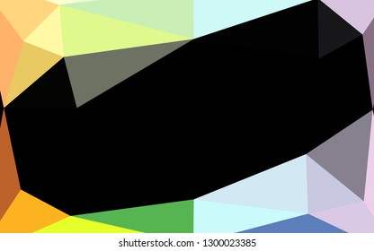 Light Multicolor, Rainbow vector shining triangular pattern. Colorful abstract illustration with gradient. Template for a cell phone background.