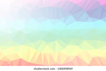 Light Multicolor, Rainbow vector shining hexagonal template. Colorful illustration in abstract style with gradient. A completely new design for your business.