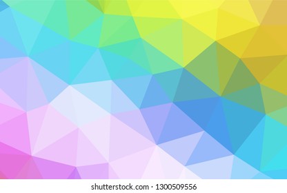 Light Multicolor, Rainbow vector shining hexagonal pattern. Modern geometrical abstract illustration with gradient. The textured pattern can be used for background.