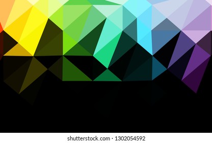 Light Multicolor, Rainbow vector shining triangular background. Shining colored illustration in a Brand new style. New texture for your design.