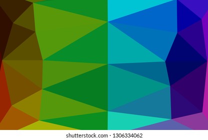 Light Multicolor, Rainbow vector shining triangular template. A vague abstract illustration with gradient. Elegant pattern for a brand book.