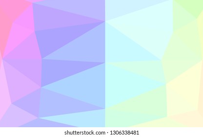 Light Multicolor, Rainbow vector shining triangular template. Shining colored illustration in a Brand new style. Completely new template for your business design.