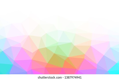 Light Multicolor, Rainbow vector shining triangular background. Creative illustration in halftone style with gradient. The best triangular design for your business.