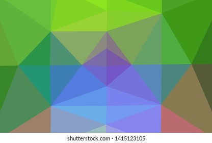 Light Multicolor, Rainbow vector shining triangular background. Modern geometrical abstract illustration with gradient. The best triangular design for your business.