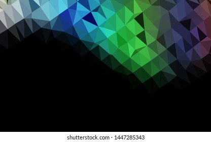 Light Multicolor, Rainbow vector shining triangular pattern. Colorful abstract illustration with gradient. Brand new style for your business design.