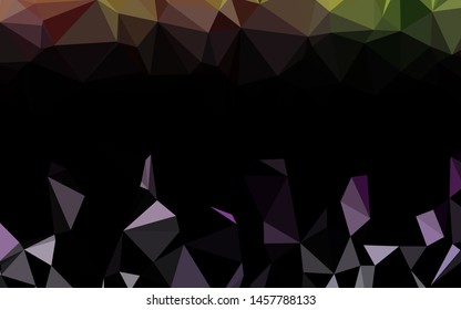 Light Multicolor, Rainbow vector shining triangular pattern. Glitter abstract illustration with an elegant design. The best triangular design for your business.