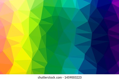 Light Multicolor, Rainbow vector shining triangular template. A completely new color illustration in a vague style. Brand new style for your business design.