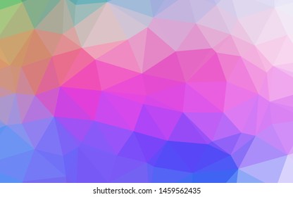 Light Multicolor, Rainbow vector shining triangular background. Shining colored illustration in a Brand new style. The best triangular design for your business.