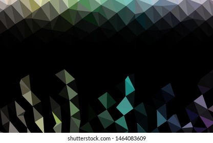 Light Multicolor, Rainbow vector shining triangular template. Creative illustration in halftone style with gradient. Completely new design for your business.