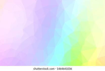 Light Multicolor, Rainbow vector shining triangular template. An elegant bright illustration with gradient. Completely new template for your business design.