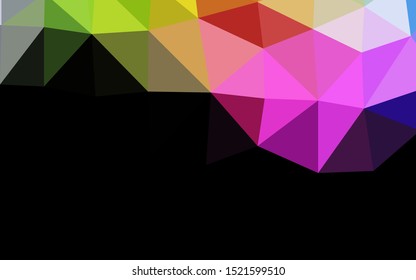 Light Multicolor, Rainbow vector shining triangular pattern. Colorful illustration in abstract style with gradient. Textured pattern for background.