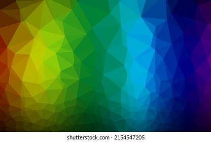 Light Multicolor, Rainbow vector shining triangular background. Colorful abstract illustration with gradient. Brand new design for your business.