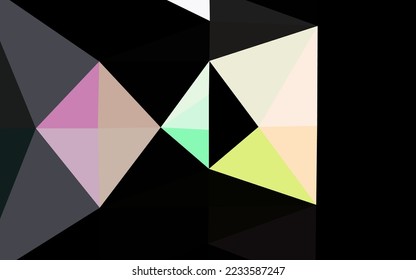 Multicolor claro, vector arcoiris brillante plantilla triangular. Ilustración abstracta vaga con gradiente. Nuevo diseño para su negocio.