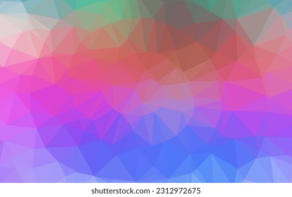Light Multicolor, Rainbow vector shining triangular template. Colorful illustration in abstract style with gradient. Brand new style for your business design.