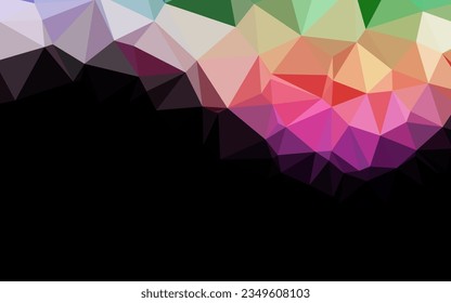Light Multicolor, Rainbow vector shining triangular background. An elegant bright illustration with gradient. New texture for your design.