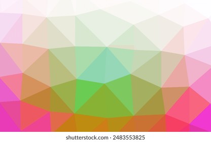 Light Multicolor, Rainbow vector shining triangular template. Shining colored illustration in a Brand new style. Template for your brand book.