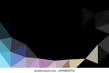 Light Multicolor, Rainbow vector shining triangular template. Colorful illustration in abstract style with gradient. Template for your brand book.