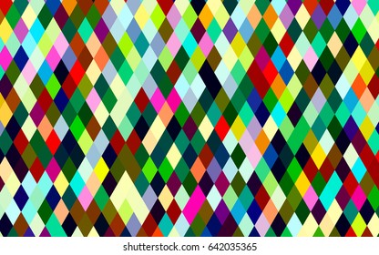 Light Multicolor, Rainbow vector shining triangular background. Triangular geometric sample with gradient.  Brand-new design for your business.