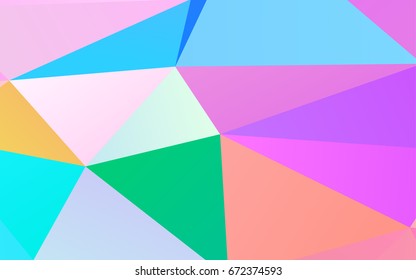 Light Multicolor, Rainbow vector shining triangular pattern. Shining colored illustration in a brand-new style. The best triangular design for your business.