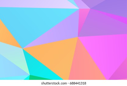 Light Multicolor, Rainbow vector shining triangular pattern. A sample with polygonal shapes. A completely new template for your business design.