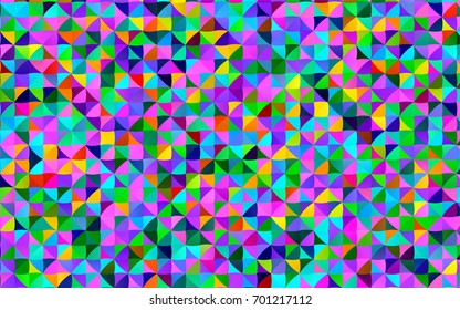 Light Multicolor, Rainbow vector shining triangular pattern. A sample with polygonal shapes. The best triangular design for your business.