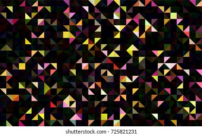 Light Multicolor, Rainbow vector shining triangular pattern. Triangular geometric sample with gradient.  Triangular pattern for your business design.