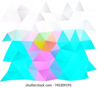 Light Multicolor, Rainbow vector shining triangular template. Creative illustration in halftone style with gradient. The template can be used as a background for cell phones.