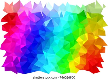 Light Multicolor, Rainbow vector shining triangular template. Colorful illustration in abstract style with gradient. The elegant pattern can be used as part of a brand book.