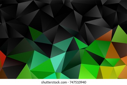 Light Multicolor, Rainbow vector shining triangular template. Shining colored illustration in a brand-new style. The textured pattern can be used for background.