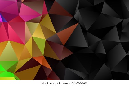 Light Multicolor, Rainbow vector shining triangular background. Colorful illustration in abstract style with gradient. The completely new template can be used for your brand book.