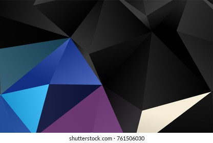 Light Multicolor, Rainbow vector shining triangular template. Creative geometric illustration in Origami style with gradient. The completely new template can be used for your brand book.