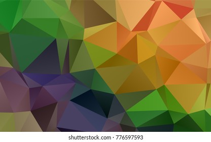 Light Multicolor, Rainbow vector shining triangular template. Modern geometrical abstract illustration with gradient. The textured pattern can be used for background.