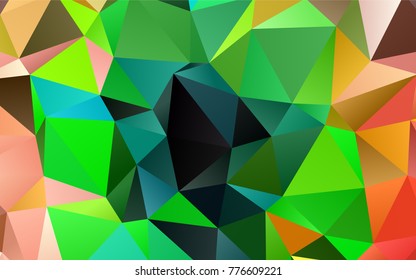 Light Multicolor, Rainbow vector shining triangular background. Shining colored illustration in a brand-new style. The textured pattern can be used for background.