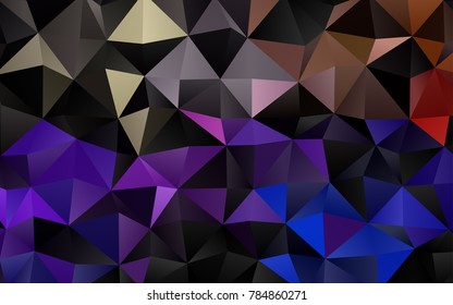 Light Multicolor, Rainbow vector shining triangular background. Creative illustration in halftone style with gradient. A new texture for your design.