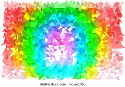 Light Multicolor, Rainbow vector shining triangular template. Glitter abstract illustration with an elegant design. The completely new template can be used for your brand book.