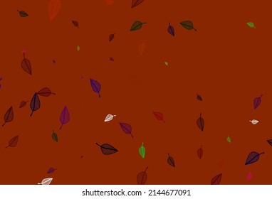 Light Multicolor, Rainbow vector sketch texture. Decorative illustration with abstract colorful leaves. The textured pattern for website.