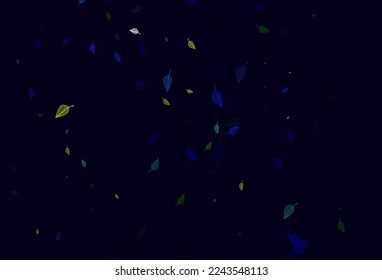 Light Multicolor, Rainbow vector sketch pattern. Smart decorative design in natural style with leaves. Brand new style for your business design.