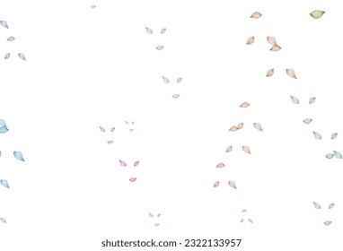 Light Multicolor, Rainbow vector sketch layout. Colorful abstract illustration with leaves in doodle style. Brand new style for your business design.