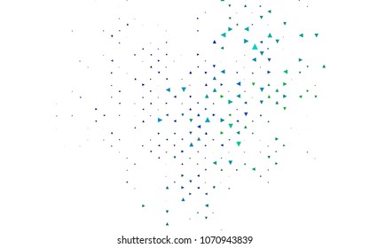 Light Multicolor, Rainbow vector of small triangles on white background. Illustration of abstract texture of triangles. Pattern design for banner, poster, cover.